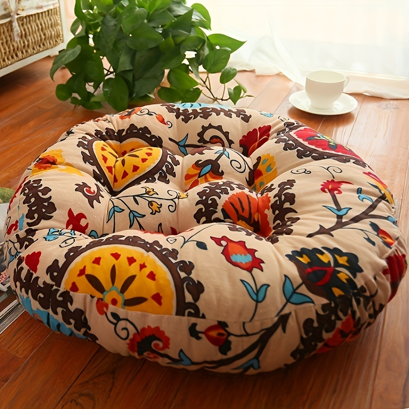 Meditation Cushion Zafu - Cojín de suelo redondo, almohada, Tatami