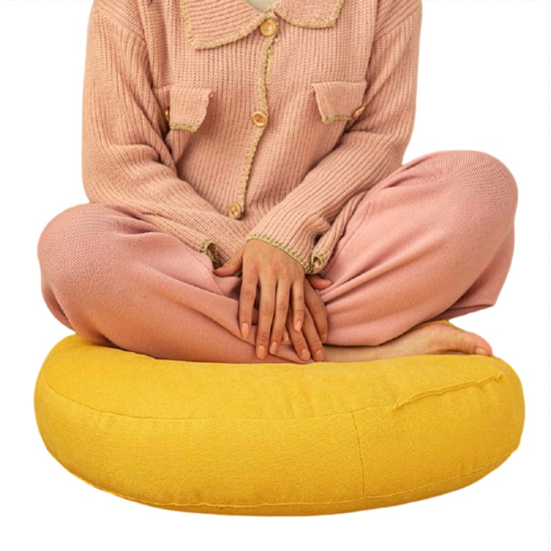 Meditation Cushion Zafu - Cojín grueso para asiento de suelo,