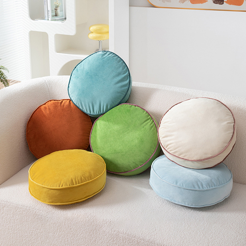 Meditation Cushion Zafu - Cojín redondo suave de estilo minimalista
