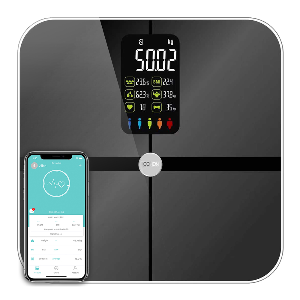 Digital Body Weight Scale - Báscula digital Bluetooth para baño -