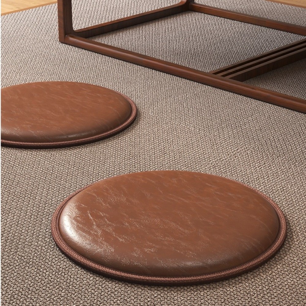 Meditation Cushion Zafu - Cojín Zafu de Cuero Grueso, Suave