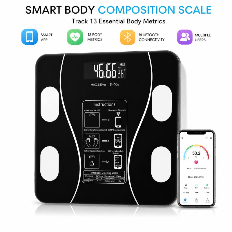 Báscula Inteligente Bluetooth  - Digital Body Weight Scale reseña y precio