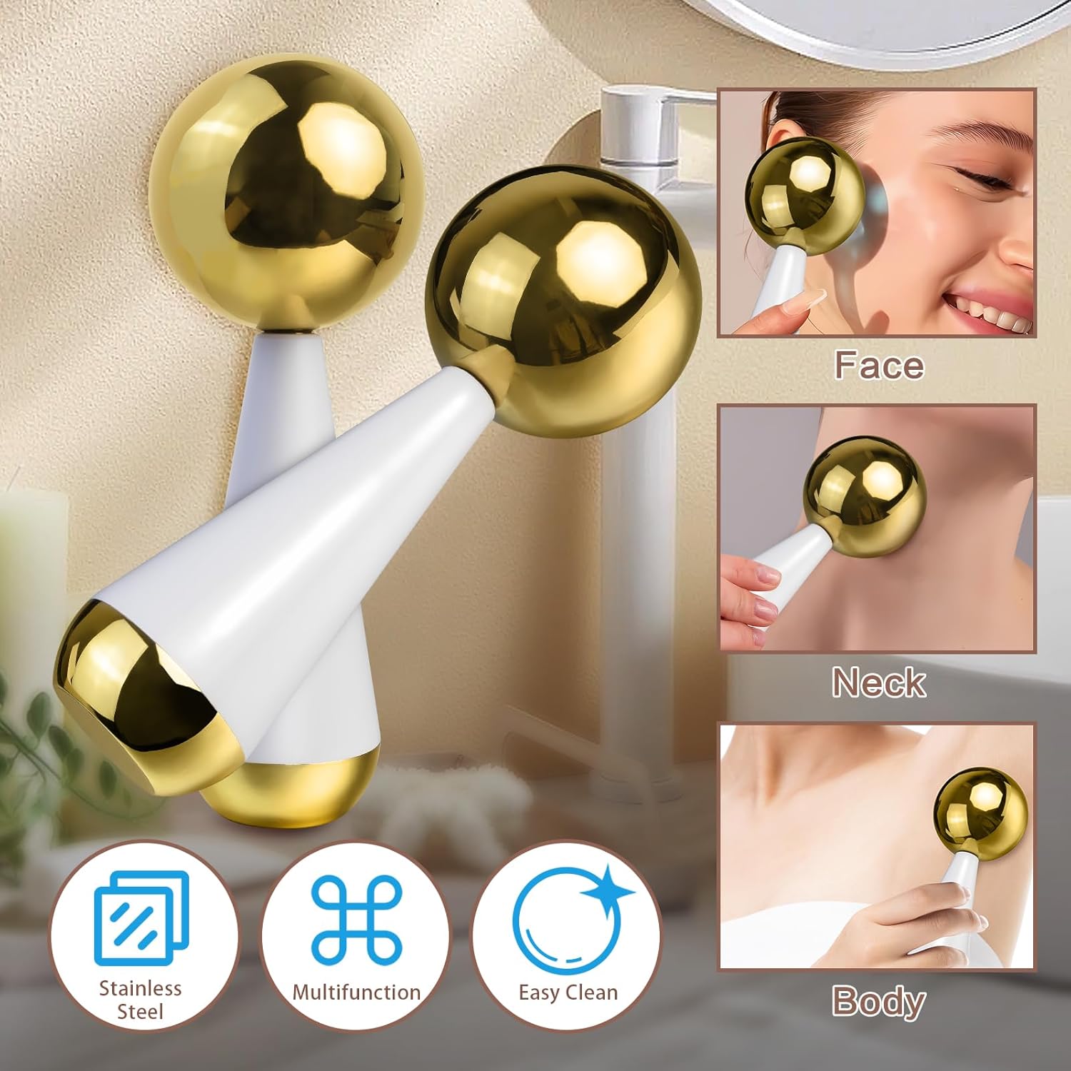 Globos de hielo para cara y oj - Ice Roller Face Cold reseña y precio