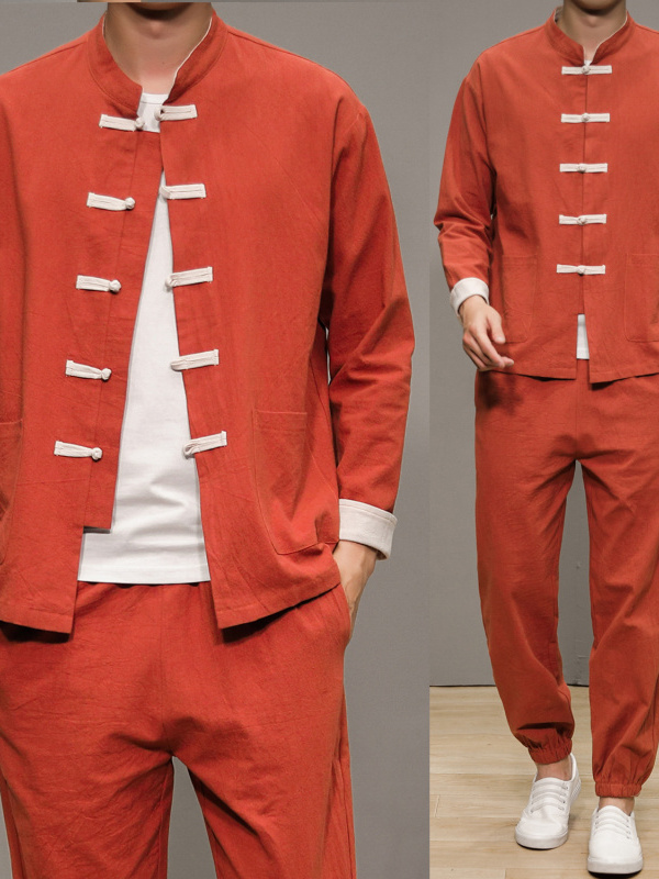Traje Tang de lino y algodón d - Health & Wellness Naics Code reseña y precio