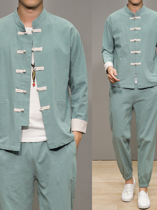 Traje Tang de lino y algodón d - Health & Wellness Naics Code reseña y precio