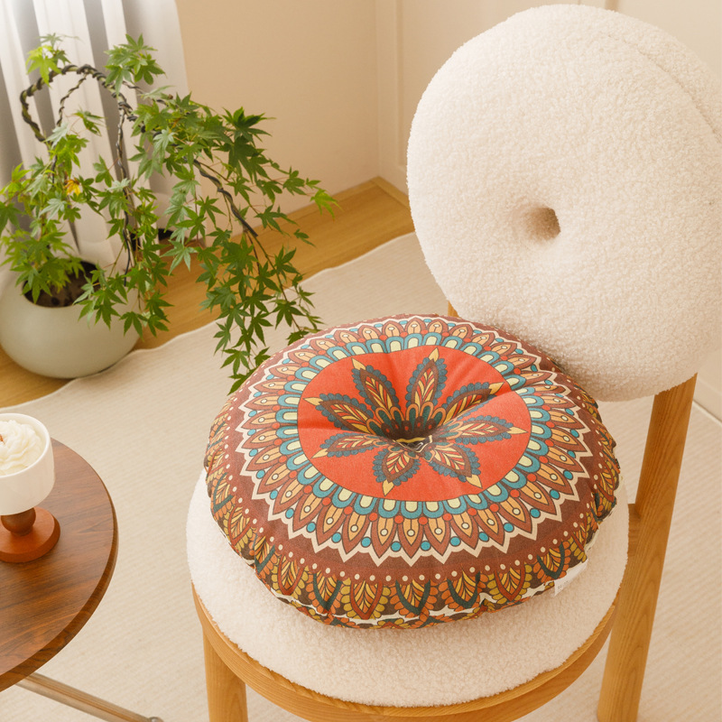 Cojín bohemio de lino y algodó - Meditation Cushion Zafu reseña y precio