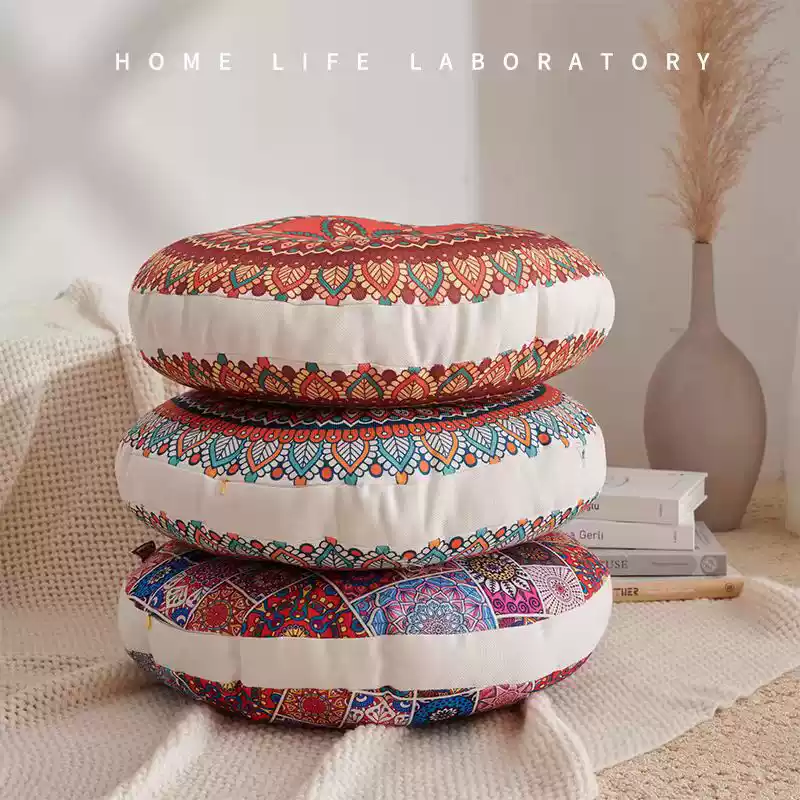 Cojín bohemio de lino y algodó - Meditation Cushion Zafu reseña y precio