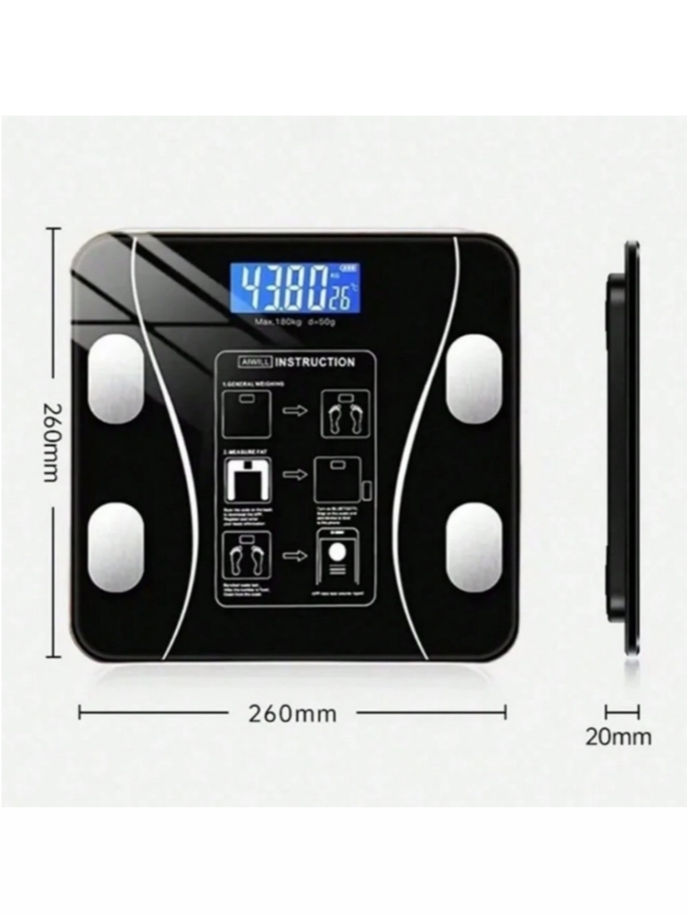 Báscula Digital Inteligente Re - Digital Body Weight Scale reseña y precio